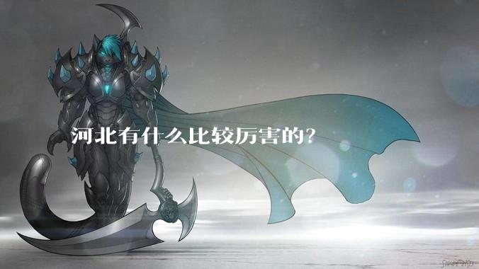 河北有什么比较厉害的？